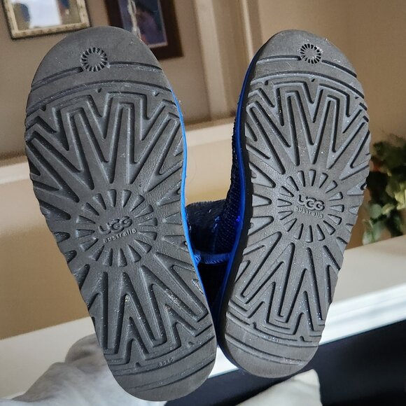 Women's Classic Short Sequin Boot - Blue Sequins Size 5 - Picture 7 of 10